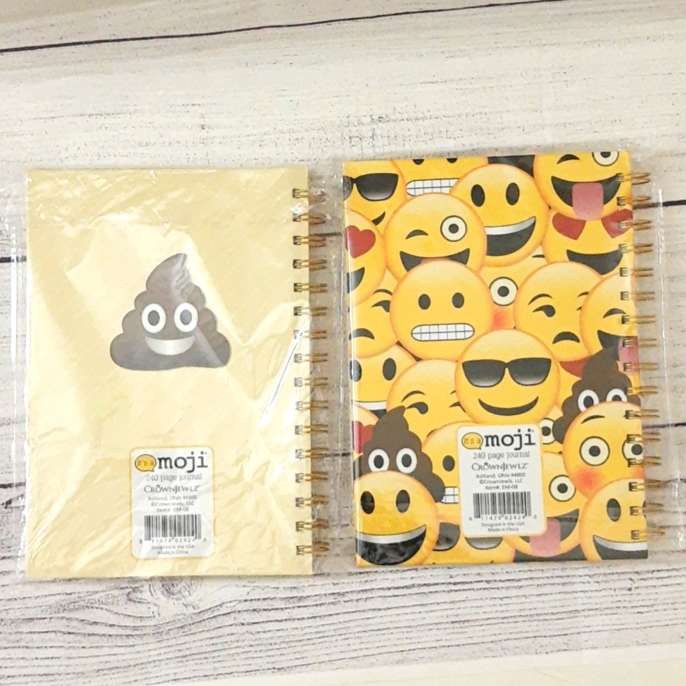 Emoji Notes Bundle - Spiral Journals, Pocket Notepads, Note Cards - 5 Items NEW - Picture 2 of 15